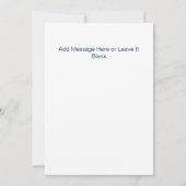 のミニマルカップルと結婚青いフローラ 招待状 (裏面)