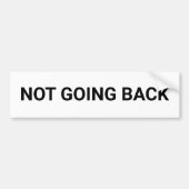 のミニマルシンプル主義の民主党白人に戻らない バンパーステッカー (正面)