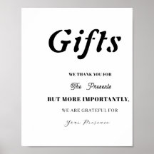 のミニマルブライダルシャワーに対するギフト結婚テーブルの署名