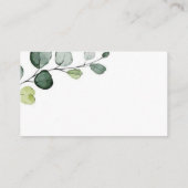 のミニマル健康を祈る結婚緑 エンクロージャーカード (裏面)