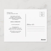 のミニマル延期結婚期日の変更 ポストカード (裏面)