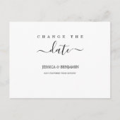 のミニマル延期結婚期日の変更 ポストカード (正面)