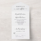 のミニマル後ずっと楽し結婚く オールインワン招待状 (内側)