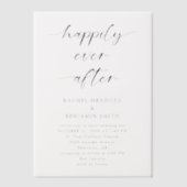 のミニマル後ずっと楽し結婚く ベラム紙招待状 (正面)