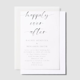 のミニマル後ずっと楽し結婚く ベラム紙招待状