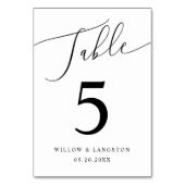 のミニマル結婚テーブル番号 テーブルナンバー (裏面)