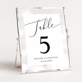 のミニマル結婚テーブル番号 テーブルナンバー