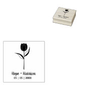 のミニマル結婚リストピンク ラバースタンプ (押印)