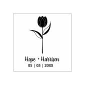 のミニマル結婚リストピンク ラバースタンプ (インプリント)