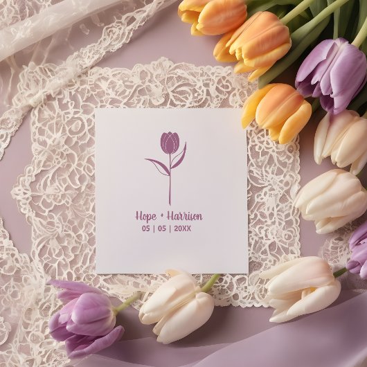 のミニマル結婚リストピンク ラバースタンプ