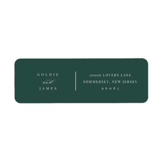 のミニマル結婚差出人住所ラベル ラベル (正面)