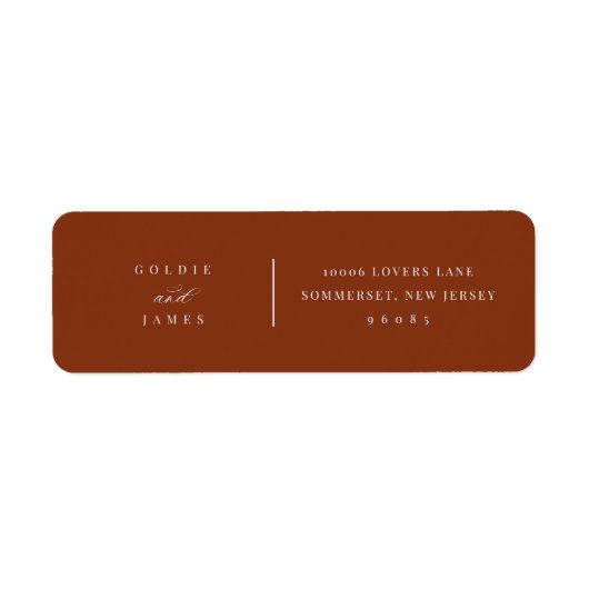 のミニマル結婚差出人住所ラベル ラベル (正面)