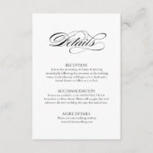 のミニマル結婚詳細エンクロージャカードのフローラを戻す エンクロージャーカード (正面)