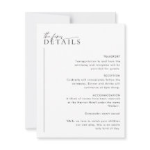 のミニマル結婚詳細エンクロージャカードLAYLA