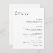 のミニマル結婚詳細エンクロージャカードLAYLA 出欠カード (正面/裏面)