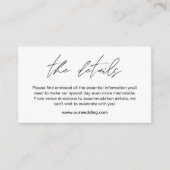 のミニマル結婚詳細・エンクロージャ・カード エンクロージャーカード (正面)