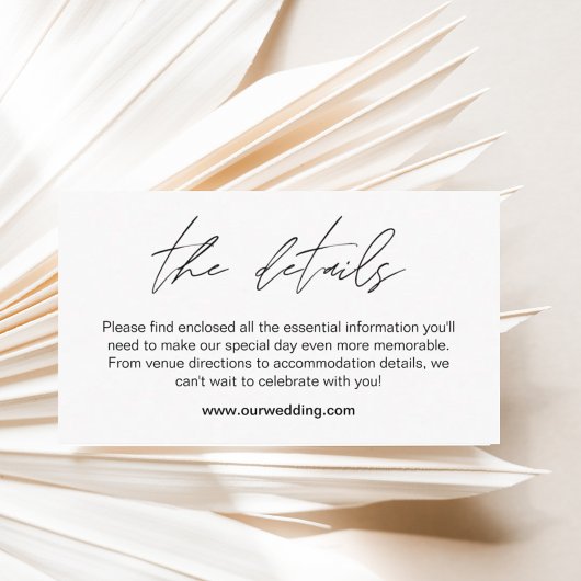 のミニマル結婚詳細・エンクロージャ・カード エンクロージャーカード
