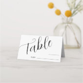 のミニマル表結婚番号座席表 プレイスカード (正面)