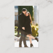 のミニマ結婚リストシンプル写真QR RSVP エンクロージャーカード (裏面)