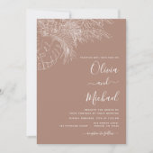 のミニマ結婚リストパンパスグラステラコッタ 招待状 (正面)