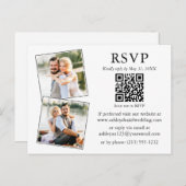 のミニマ結婚リスト2写真QR RSVPエンクロージャカード ポストカード (正面/裏面)