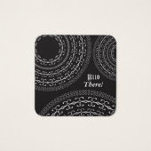 のメッセージに対する白黒の書四角いメモ/ (正面)