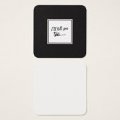 のメッセージに対する白黒の離れ四角いメモ/ (正面&裏面)