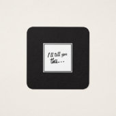 のメッセージに対する白黒の離れ四角いメモ/ (正面)