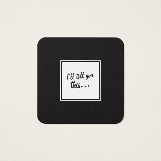 のメッセージに対する白黒の離れ四角いメモ/ (正面)