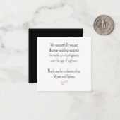 のメッセージエンクロージャカー結婚ドに子供がいない ノートカード (正面/裏面インサイチュ)