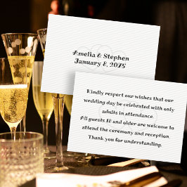 のメッセージ結婚ホワイトエンクロージャカードに子供はいない エンクロージャーカード