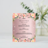 のメニュー結婚赤面ピンクフローラグリッターほこりっぽいバラ (スタンド正面)