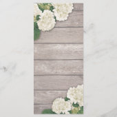 のメニュ結婚ーあじさい花ウッドストリングライト メニュー (裏面)