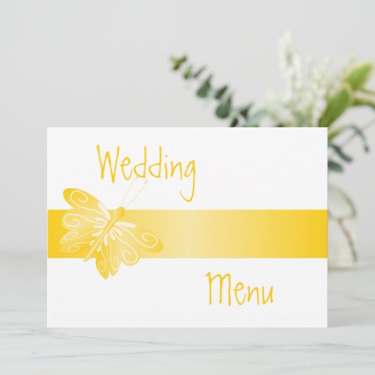 のメニュ結婚ーイエローバタフライ メニュー (スタンド正面)
