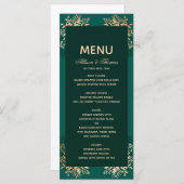 のメニュ結婚ーエメラルド金ゴールドハーブ メニュー (正面/裏面)