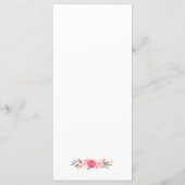 のメニュ結婚ーエレガントシック金ゴールドフレームフローラ メニュー (裏面)