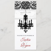 のメニュ結婚ーカードシャンデリア白黒 メニュー (裏面)