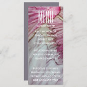 のメニュ結婚ーカードターコイズとラベンダー メニュー (正面/裏面)