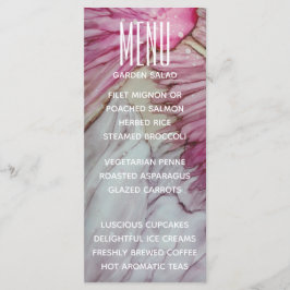 のメニュ結婚ーカードターコイズとラベンダー メニュー