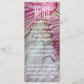 のメニュ結婚ーカードターコイズとラベンダー メニュー