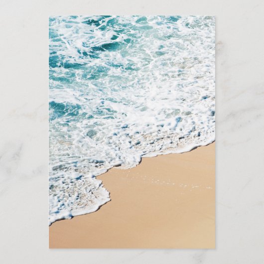 のメニュ結婚ーカードビーチテーマ メニュー (裏面)