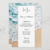 のメニュ結婚ーカードビーチテーマ メニュー (正面/裏面)