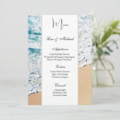 のメニュ結婚ーカードビーチテーマ メニュー (スタンド正面)