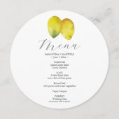 のメニュ結婚ーカードレモンとAmalfiタイル メニュー (正面)