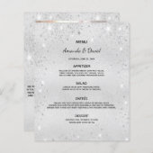 のメニュ結婚ーシルバーグリッターのダストフォトラブストーリー (正面/裏面)