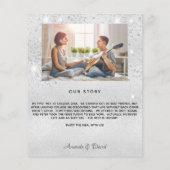 のメニュ結婚ーシルバーグリッターのダストフォトラブストーリー (裏面)