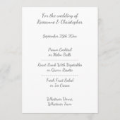 のメニュ結婚ーシルバートンフライハート メニュー (裏面)