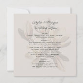 のメニュ結婚ーテンプレートサザンマグノリア花 招待状 (正面)