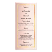 のメニュ結婚ーバラ金ゴールドピンクglamミニマリスト ラックカード (正面)