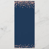 のメニュ結婚ーバラ金ゴールドフェイクグリッター紙吹雪海軍 メニュー (裏面)